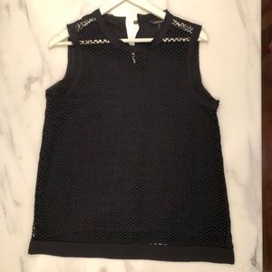 Lovely black peek-a-boo sleeveless top